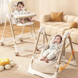 Multi-Functional Baby Feeding Chair with Swing, Recline &amp; Wheels | Convertible High Chair