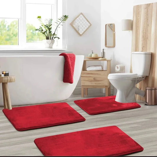 Memory Foam Bath/Toilet Mat Set for Bathroom