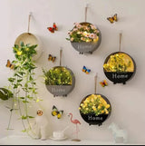 Nordic Wrought Iron Wall Hanging Floral Basket