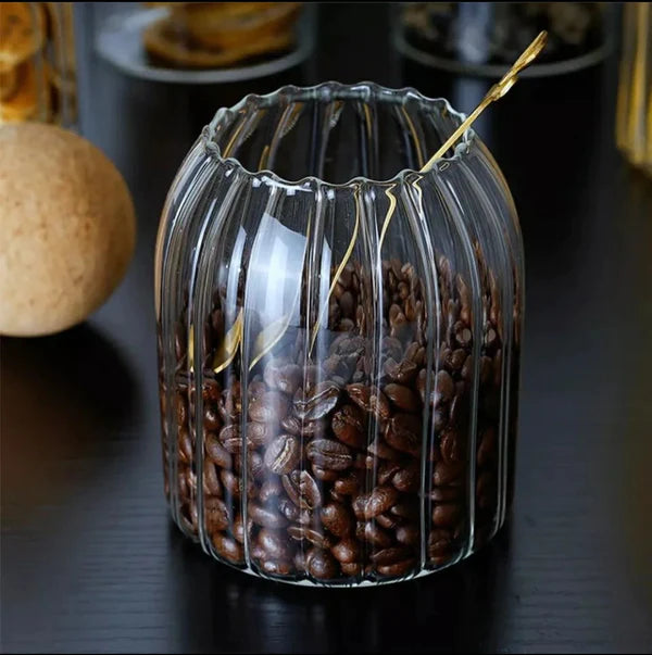 500 ml transparent glass storage jar