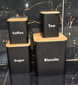 Storage Jars Set with Bamboo Lid