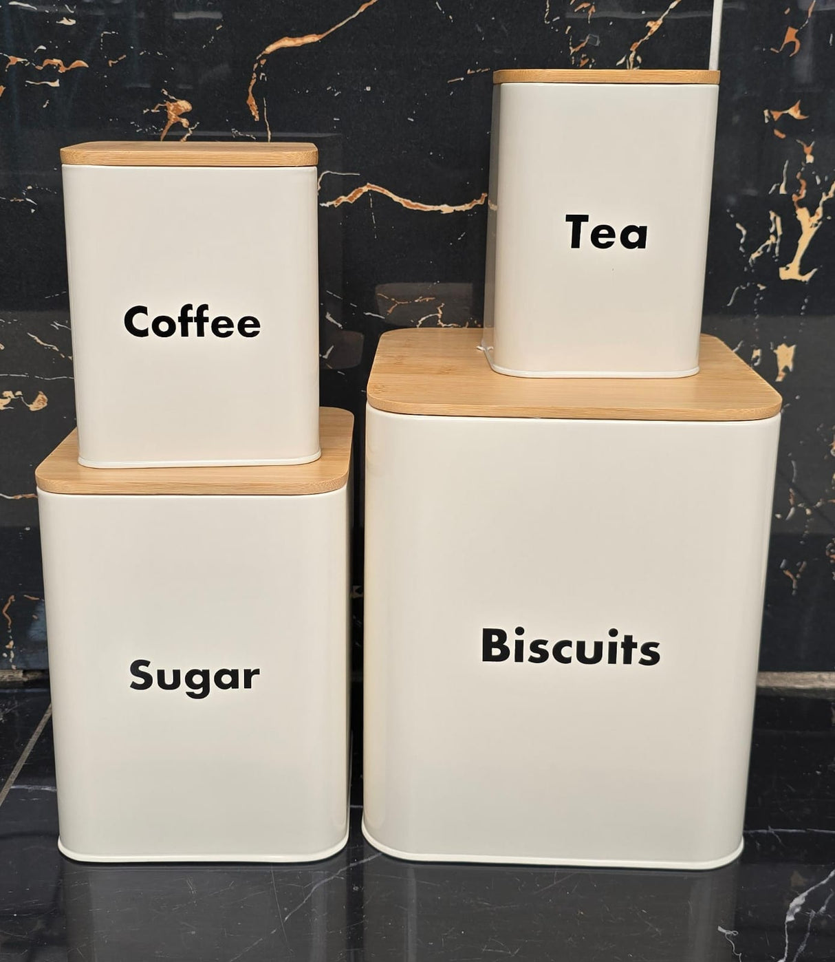 Storage Jars Set with Bamboo Lid