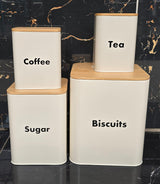 Storage Jars Set with Bamboo Lid