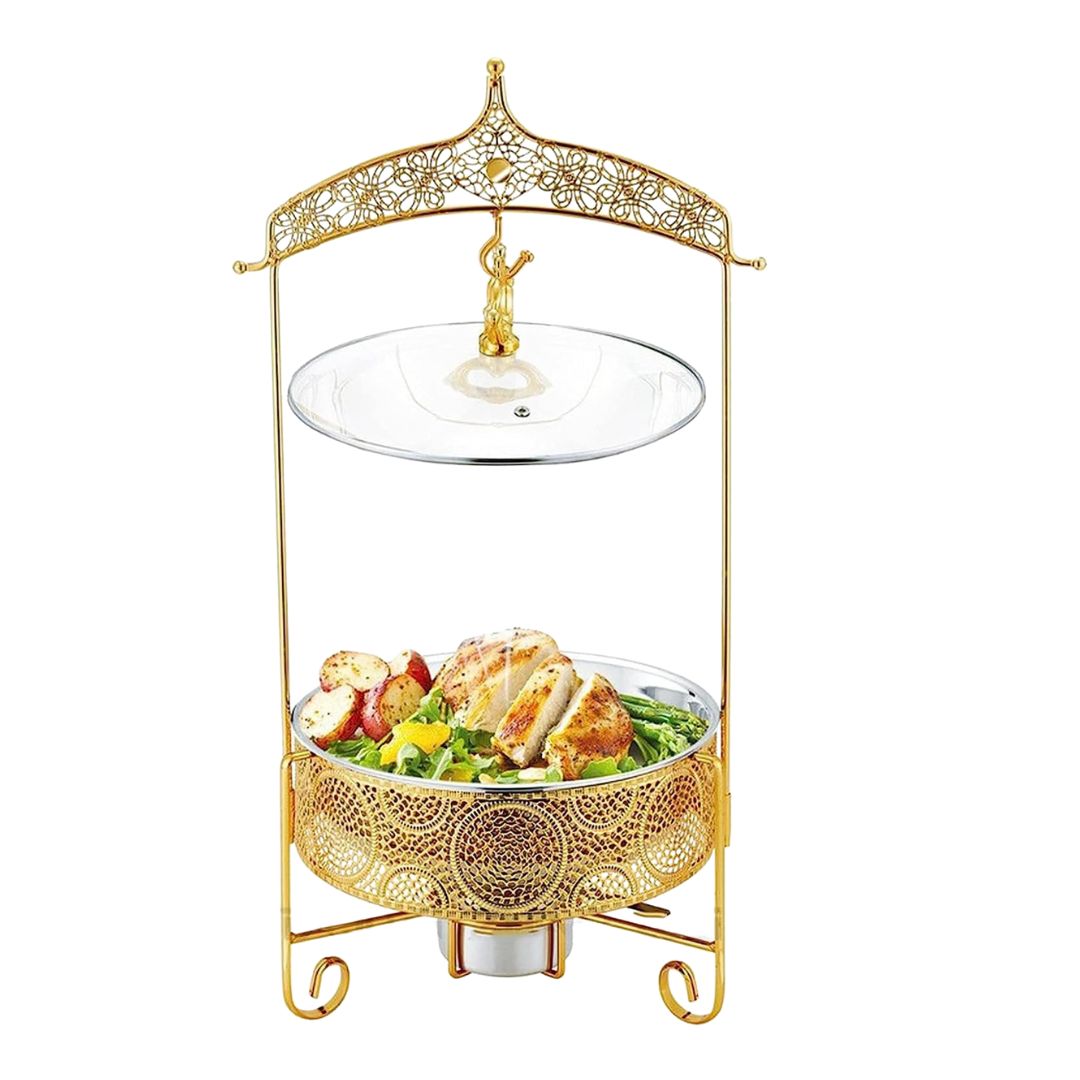 Buffet Server and Heater - Buffet Plate with Lid, Hotpot Buffet Setting, Food Heater for Party Buffet, Table Buffet Heater