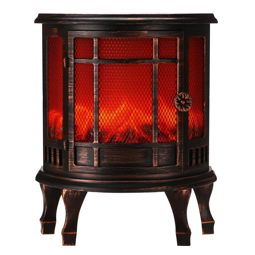 Portable Fireplace Lantern, Decorative Fireplace USB/Battery Operated Fireplace Lights