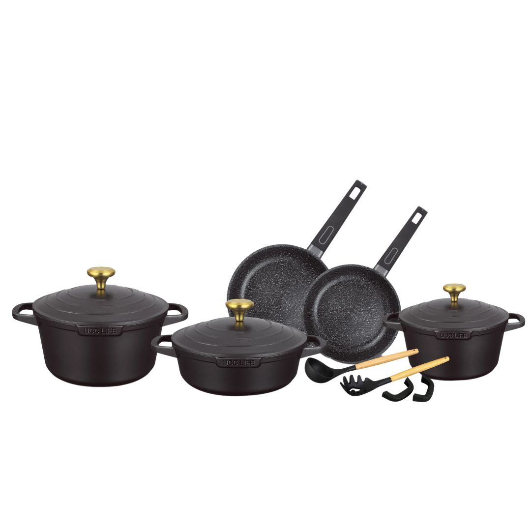 Ucc Life 12pcs  Non Stick Kitchen Cookware Sets Cooking Pots