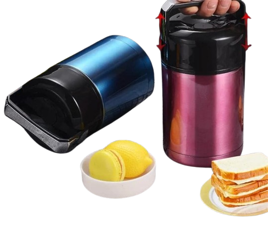 Vacuum break food flask