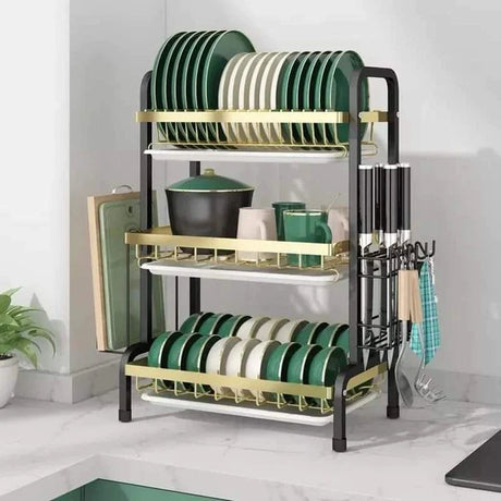 Dish rack with cutlery holder & Chop Board Holder