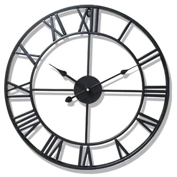 Nordic functional Round Metal Roman Numeral Wall Clocks.