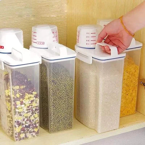 Cereal Jars with Measuring cups