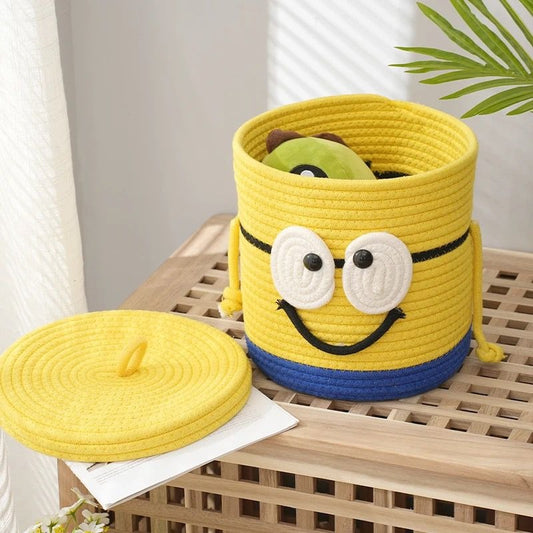 Cotton Rope Storage Basket Nursery Decor Home Organizer Toy Storage Basket