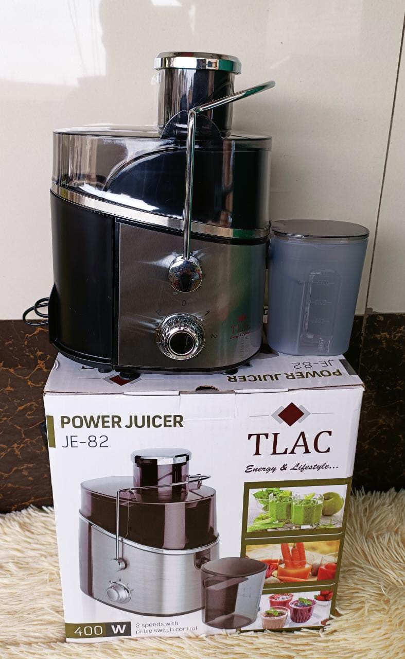 TLAC JE-82 - Stainless Steel 400W Power Juicer, 2 Speed With Juice Collection Jar