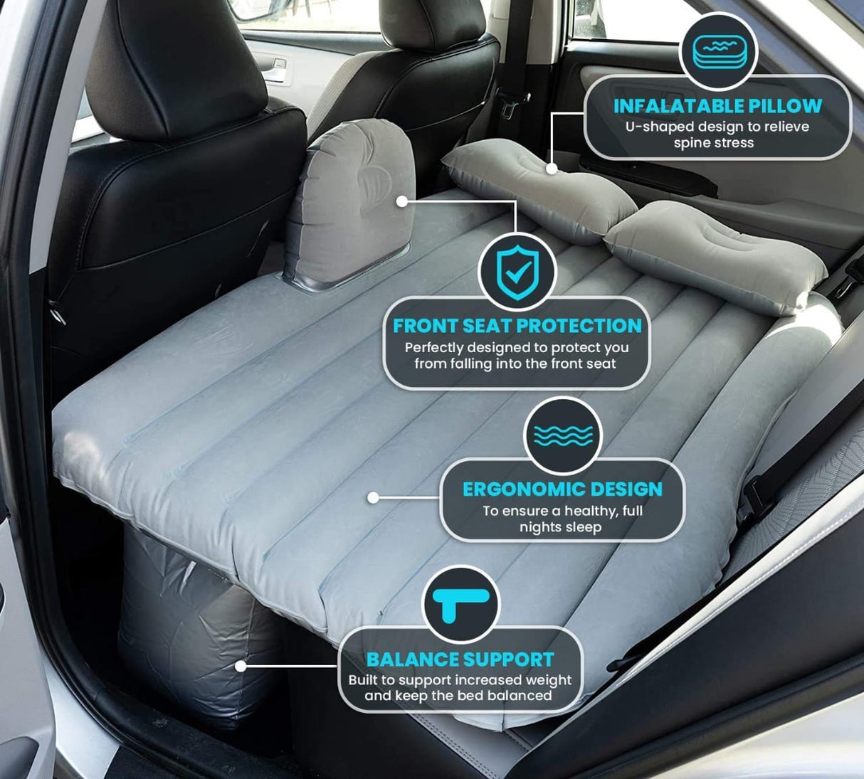 Car Travel bed automotive air inflatable mattress.