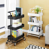 Multi-functional movable trolley storage rack( Plastic with Metallic Stand)