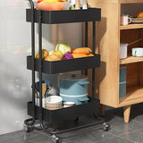 Multi-functional movable trolley storage rack( Plastic with Metallic Stand)