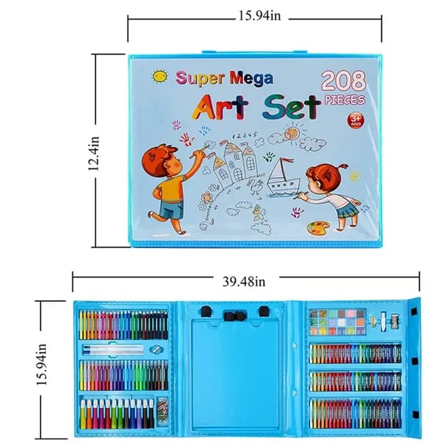 208 pcs kids super mega art set