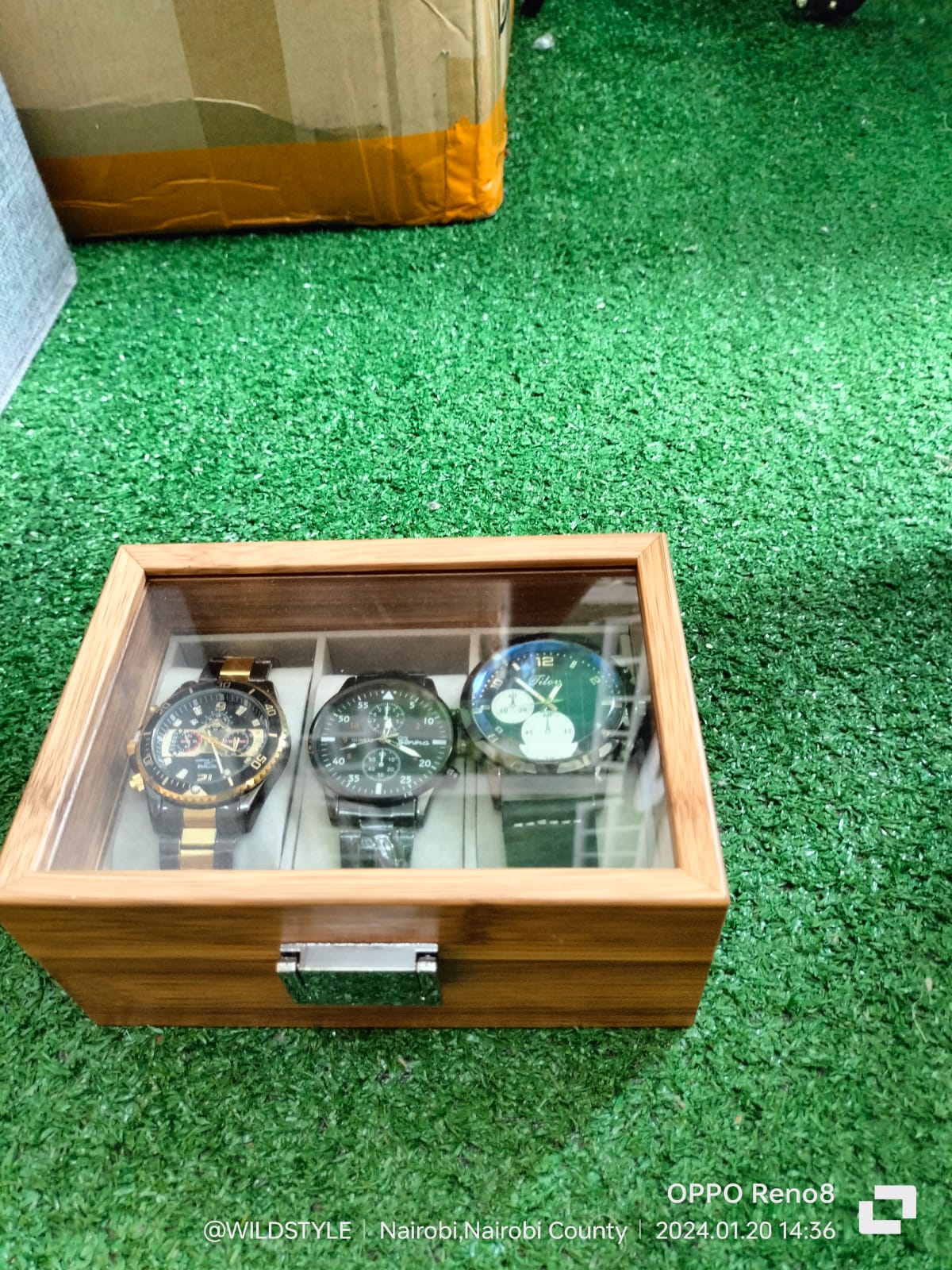 Wooden watch organizer