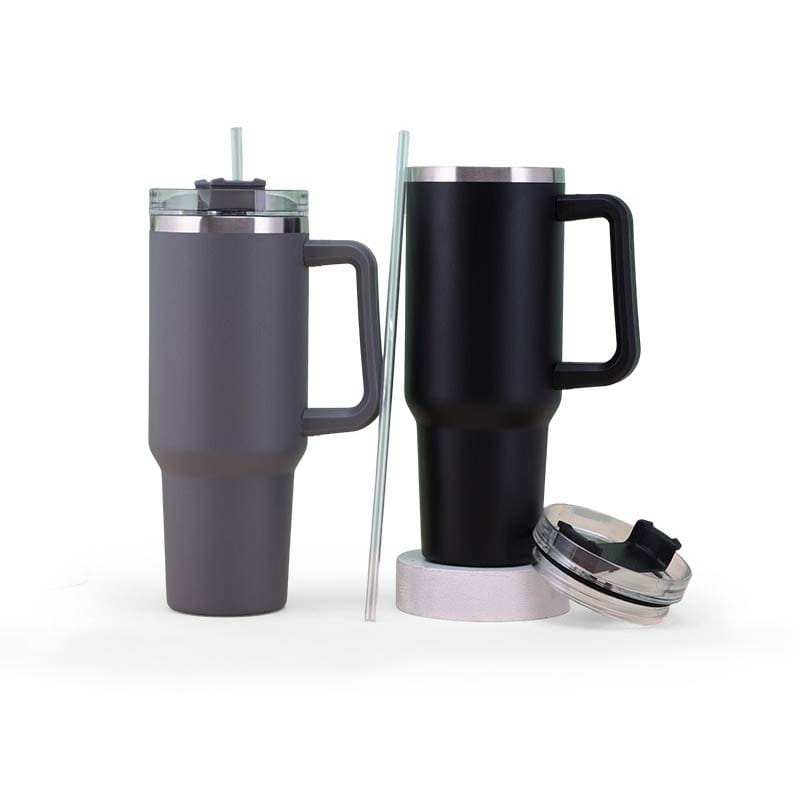 1.2 litre Stainless Steel Tumbler with Handle & Straw Lid