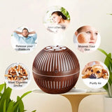 200ml Wood Grain round shape Air Humidifier