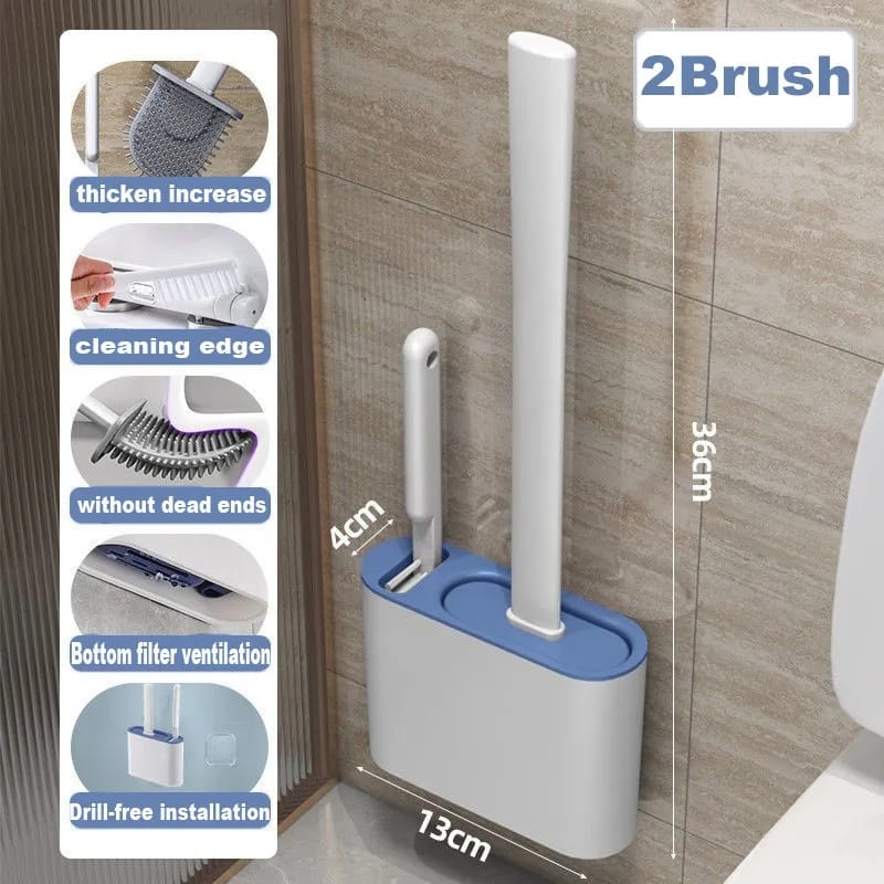 Wall hanging toilet brush with Holder & cleaning brush