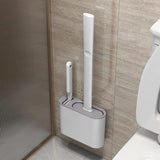 Wall hanging toilet brush with Holder & cleaning brush