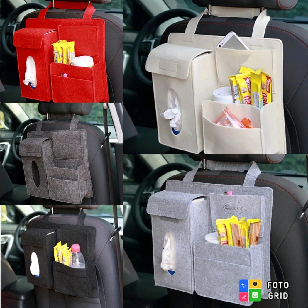 Canvas Material Car Back Seat Organizer