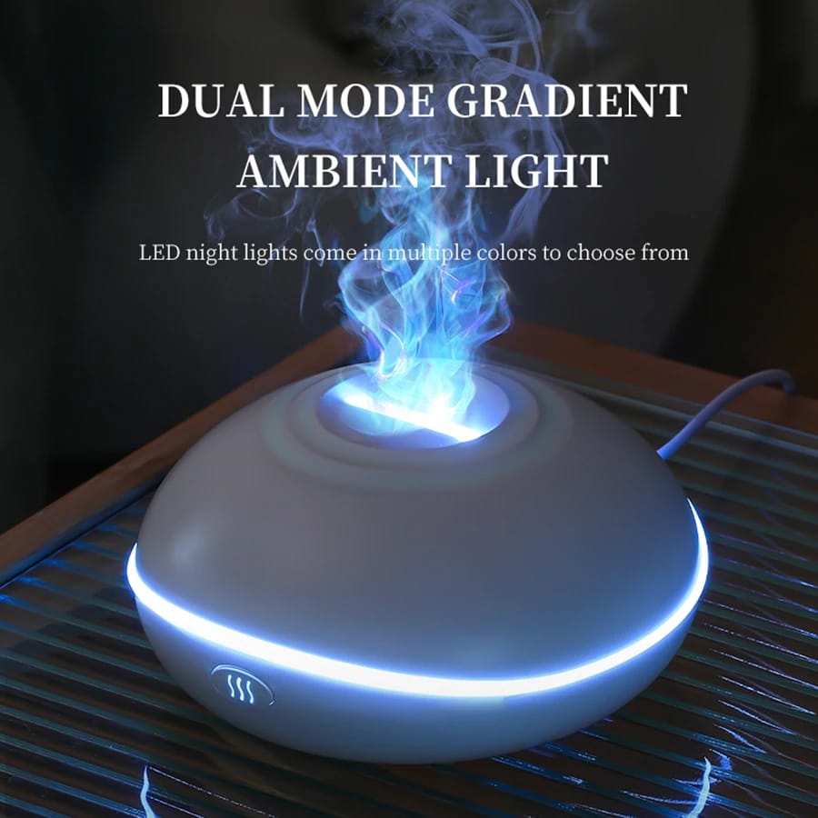 Ultrasonic flame humidifier