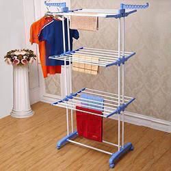 Three layer  laundry drying rack with hanger.