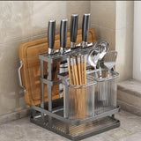 Kitchen Cutlery Stand with Bottom Drip Tray