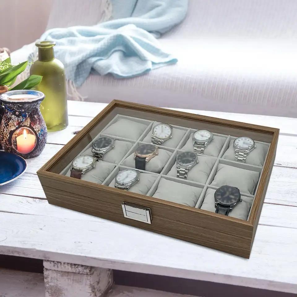 12pc Wooden Watch  Organizer