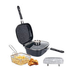 3 in 1 Double Deep frying pan