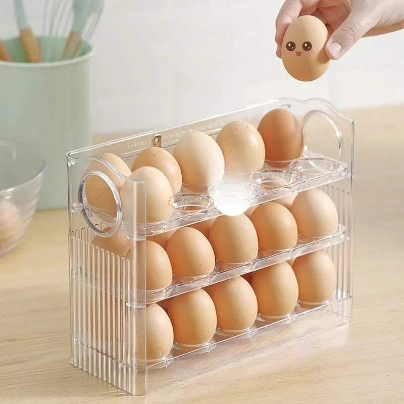 Transparent  Flip Egg Box Organizer