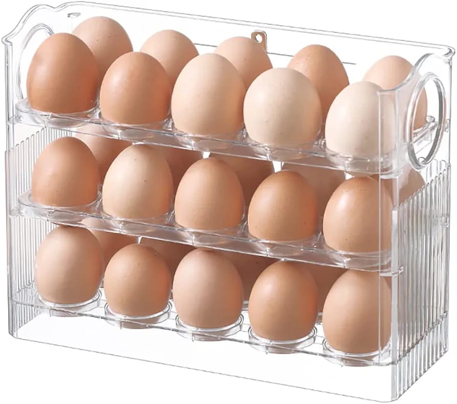 Transparent  Flip Egg Box Organizer