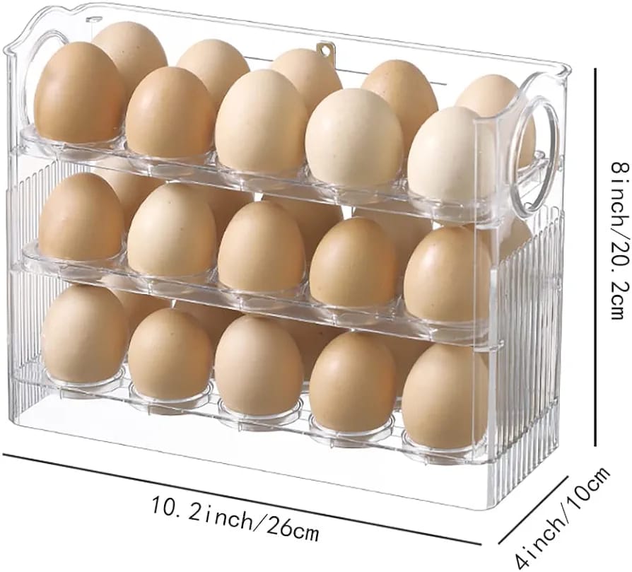 Transparent  Flip Egg Box Organizer