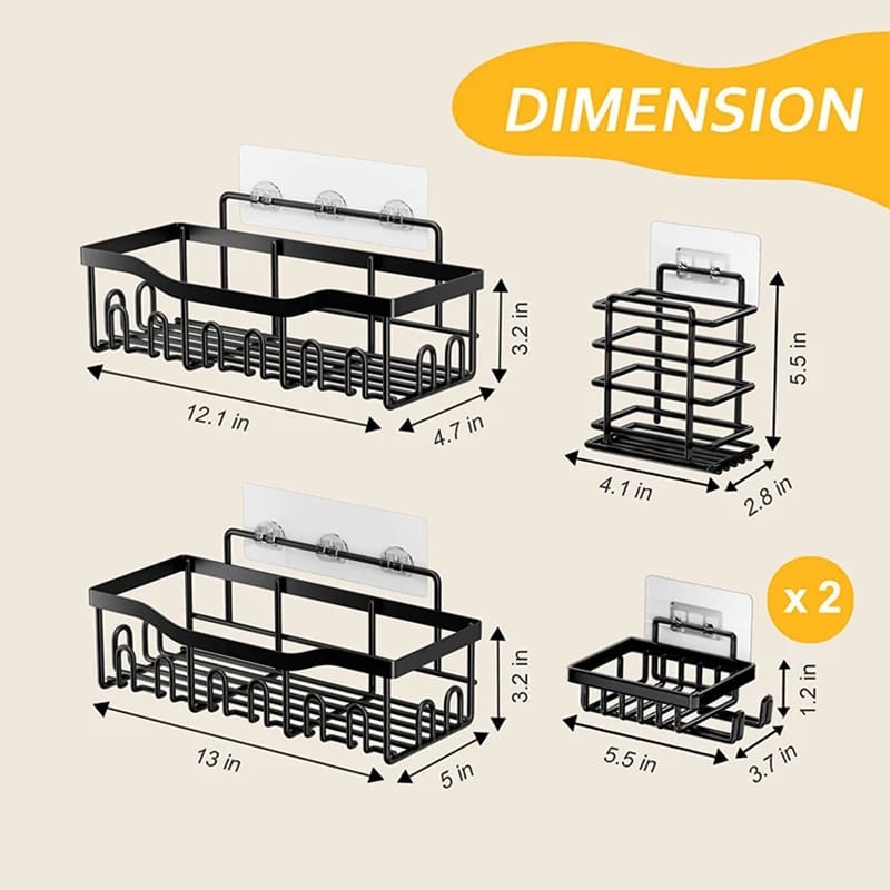 5pcs set Shower caddy shelf/Bathroom organizer.