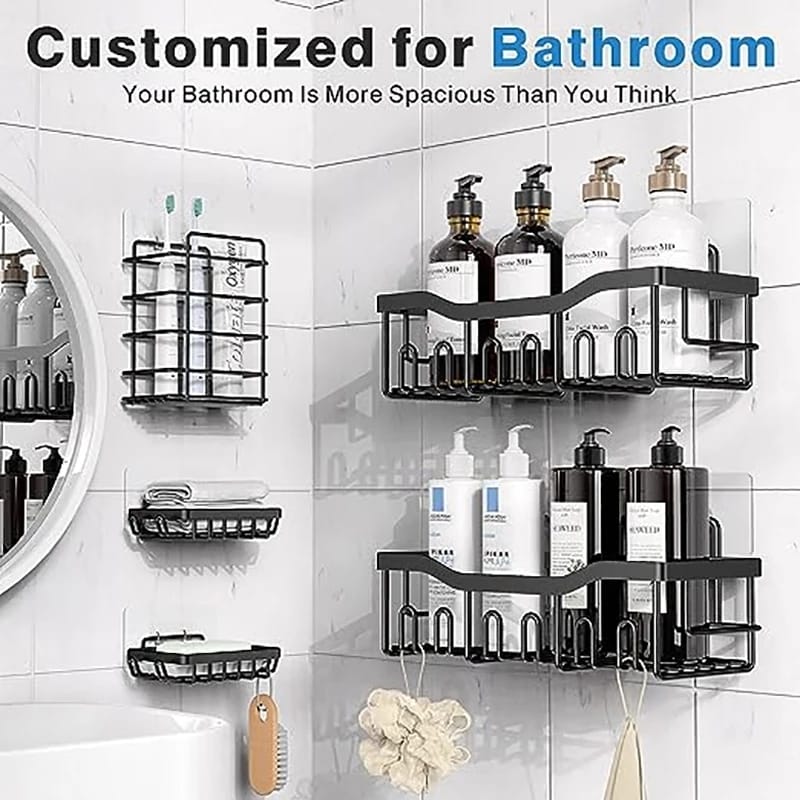 5pcs set Shower caddy shelf/Bathroom organizer.