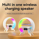 Wireless Charger/ Lamp led alarm table/Bluetooth Speaker