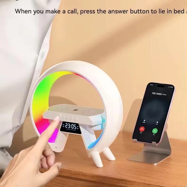 Wireless Charger/ Lamp led alarm table/Bluetooth Speaker