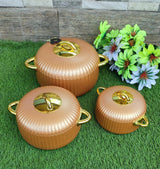 3 pcs Luxurious insulated Hotpots