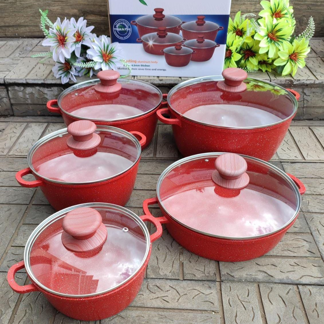 10pcs cooklover Granite cookware set.