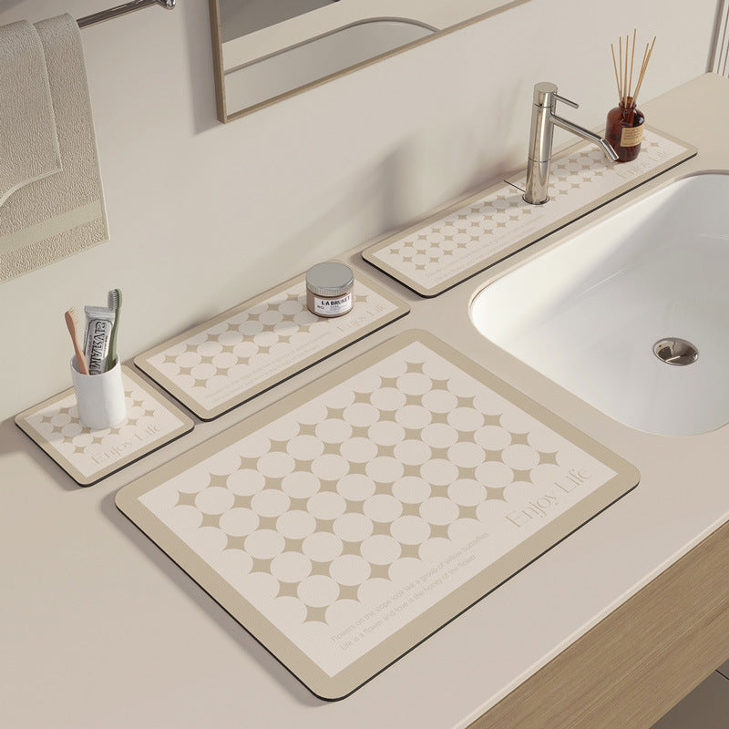 3 in 1 Anti-Splash sink diatom sink drying mat Set.