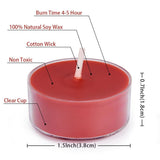 6pc pack of scented candles in glass holders