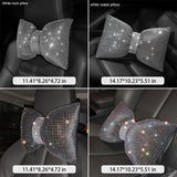 Universal luxury rhinestone diamond bowknot car headrest