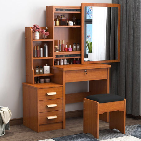 Dressing table with sliding mirror