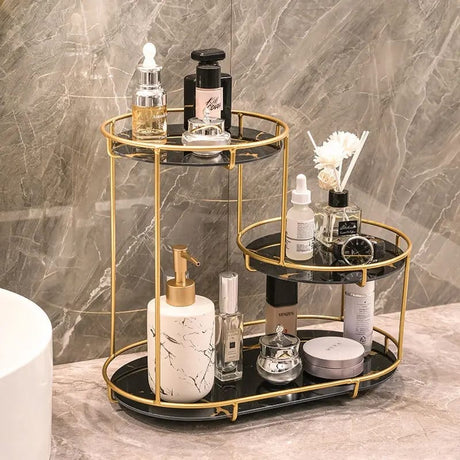 Light Luxury Storage Shelf/Cosmetics Toiletries Organizer.