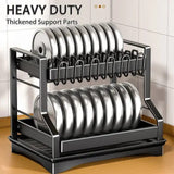 2 tier carbon steel dish drying rack