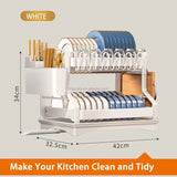 2 tier carbon steel dish drying rack