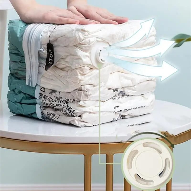 5pcs set ,No Pump Needed Vacuum Storage Bags