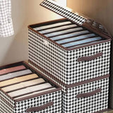 Non-woven 7 Grid Wardrobe Clothes Organizer/Jeans Organizer/Trousers Organizer With Clear Pvc Cover