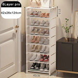 8-Layer 2024 shoe rack organizer with fabric dustproof cover